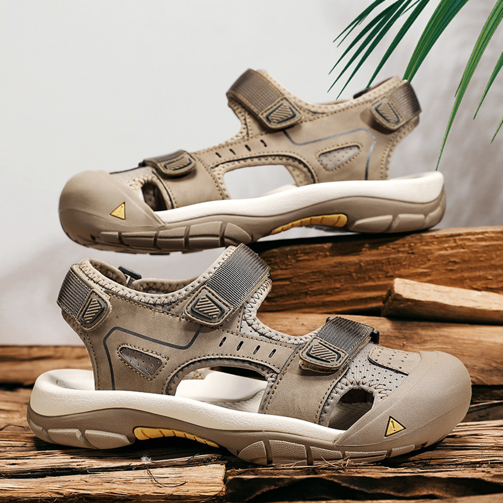 New Fashion Summer Casual Mens Shoes, Beach Sandals, Quality Closed Toe Sandals, Soft Breathable Large Size Men Sandals