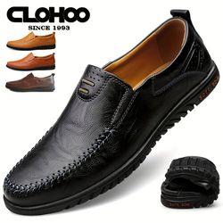 handmade mens casual flats shoes, comfortable soft sole loafers, fashion business style formal shoes for men