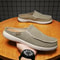 Mens Canvas Slip On Half Shoes Summer Casual Slippers Lightweight Breathable Zapatillas 4