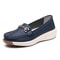 Designer Flat Platform Loafers for Women, Spilt Leather Casual Shoes, Wedge Sneakers, Slip On Ladies Moccasins