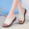 Women Shoes New, Open Toe Genuine Leather Soft Sole Loafers, Comfortable Pumps French Casual Fashion Slip-on
