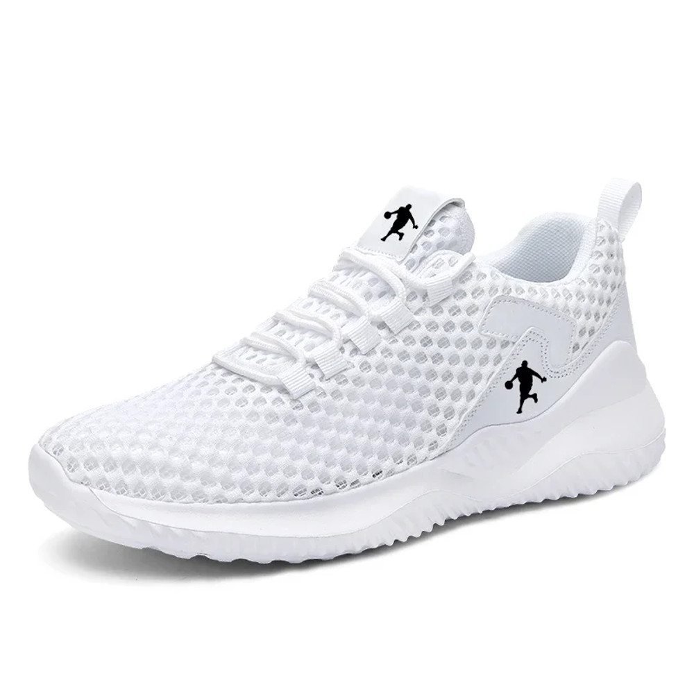 White Fashion Gym Casual Lightweight Walking Shoes High Quality Breathable Mesh Sneakers Plus Size 7