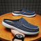Breathable Lightweight Casual Slippers For Men Summer Canvas Slip On Half Shoes Big Size Zapatillas 2