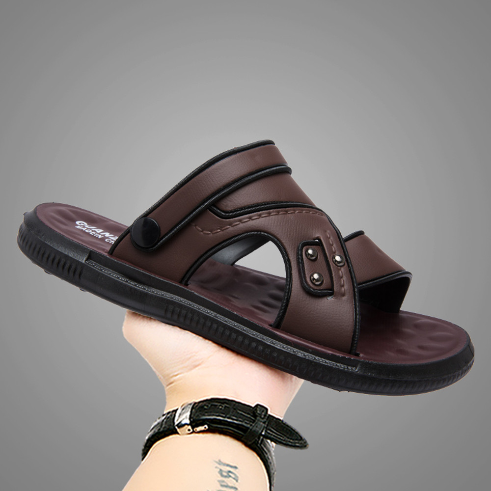 Mens Summer Sandals, Open Toe Flat Casual Shoes for Men, Outdoor Walking Sandals, Beach Shoes, Sandalias Hombre
