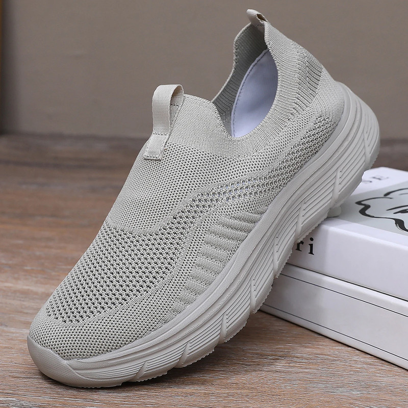 Mens Walking Shoes Lightweight Casual Mesh Sneakers Slip On Tennis Shoes Fashion Running Trainers C 1