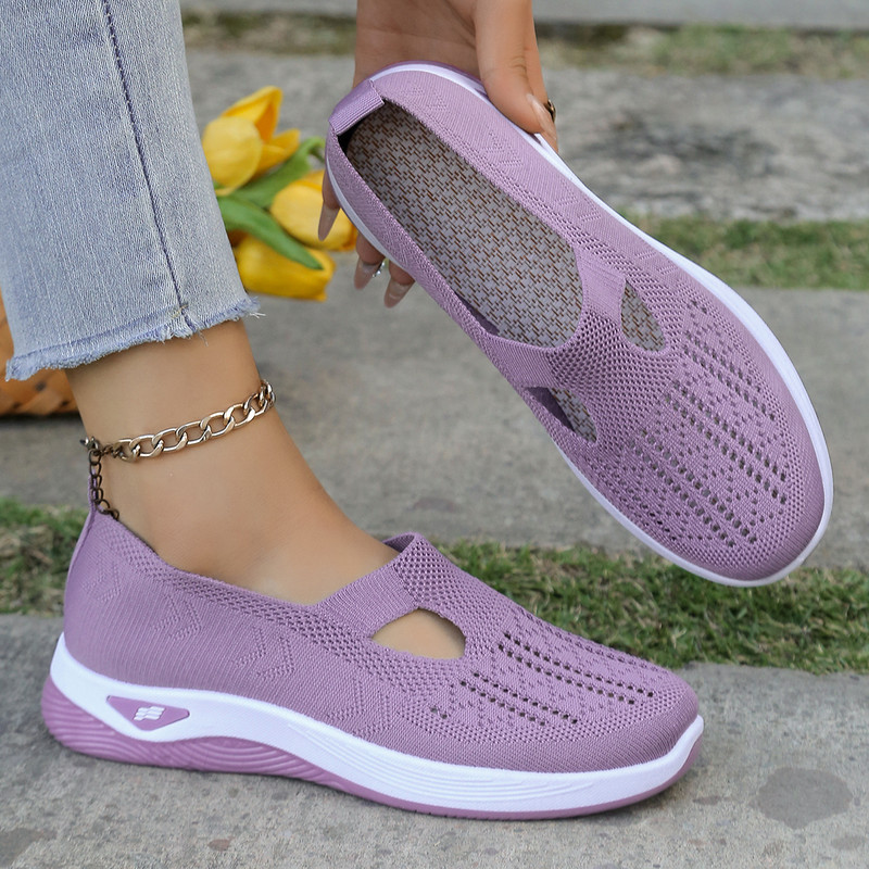 Womens Casual Shoes Womens Shoes Solid Color Breathable Sports Shoes Lightweight SoftSoled Walking