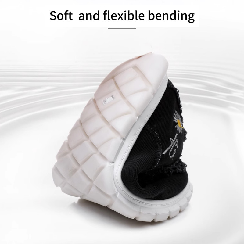 Casual Sneaker Womens Shoes Daisy Embroidery Denim Summer Stylish Footwear Cheap Shoes Clearance Li 1