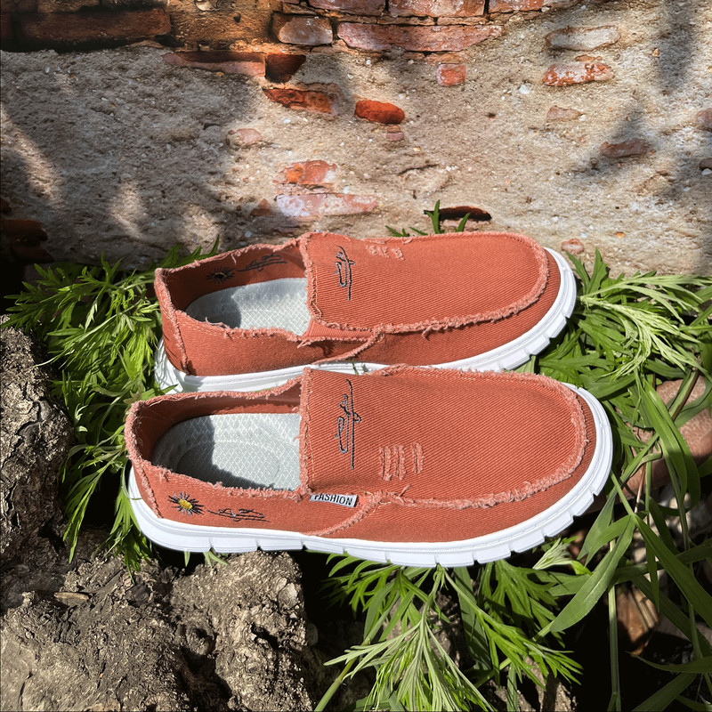 Casual Sneaker Womens Shoes Daisy Embroidery Denim Summer Stylish Footwear Cheap Shoes Clearance Li 7