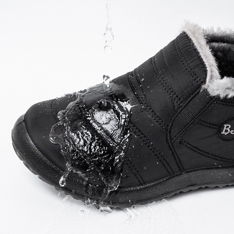 Fashion Snow Women Boots Waterproof Plush Ankle Boots Unisex Slip On Platform Shoes For Women Warm 4
