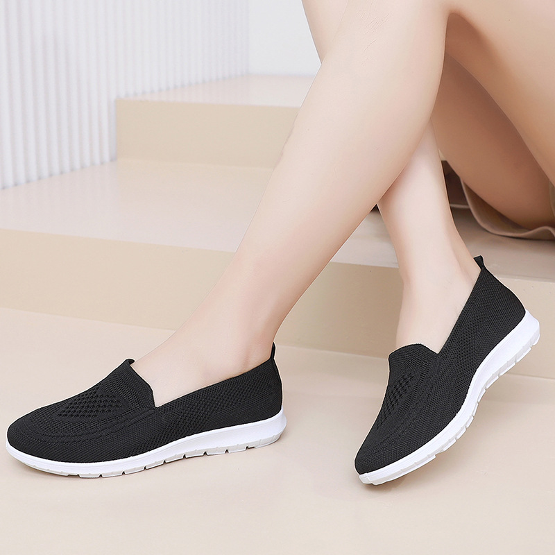 Spring Summer Womens Shoes, Casual Breathable Chunky Sole Flat Sneakers, Lightweight Walking Shoes, Cheap Shoes