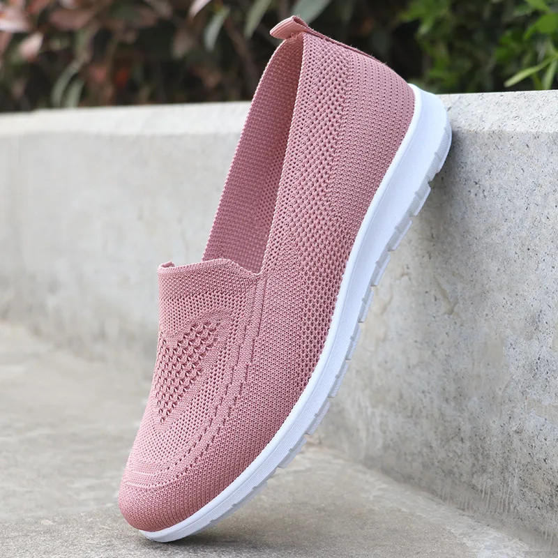 Womens Summer Shoes Soft Sole Casual Flats For Ladies New Moms Single Shoes Lightweight Breathable 9