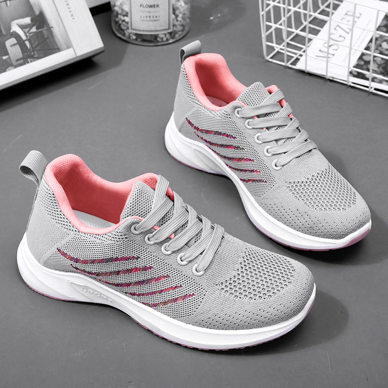 Spring Female Shoes New Womens Shoes Soft Sole Breathable Running Shoes Fashion Trend Lace Up Sport 5