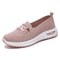 Women Casual Shoes Fashion Breathable Mesh Flat Sneakers Women Gym Shoes Comfortable Walking Pink F 7