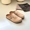 Leather Boken Slippers, New Soft Bottom Half Drag Shoes for Men and Women, Outdoor Indoor Genuine Leather Comfort