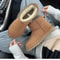 Winter Thick and Warm Boots for Women and Men, Real Leather and Fur, Mens and Women's Sheepskin and Wool Integrated