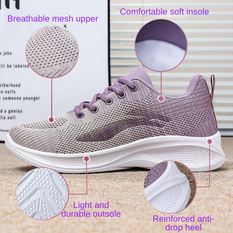 Fashion Mesh Laceup High Appearance Level Thick Sole Increase All Comfortable Nonslip Breathable Sp 4