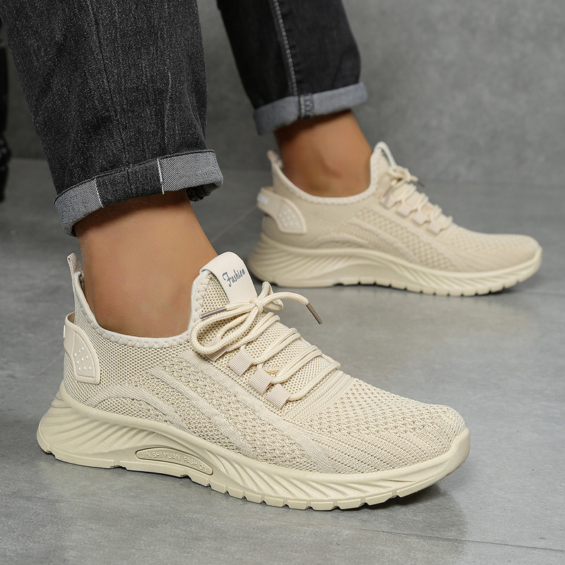 Women Shoes Casual Sneaker, New Fashion Leisure Sports, Cross-Border Factory Wholesale Trend Fly Weaving Single Shoes