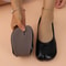 Leather Womens Toe Separator Loafers, Comfortable Flat Slip-On Shoes, Breathable Casual Everyday Comfort Footwear