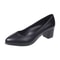 Womens Low-Heel Pumps, New Arrival Black Genuine Leather Formal Shoes, Slip-On Comfortable Mid-Heel for Daily Use