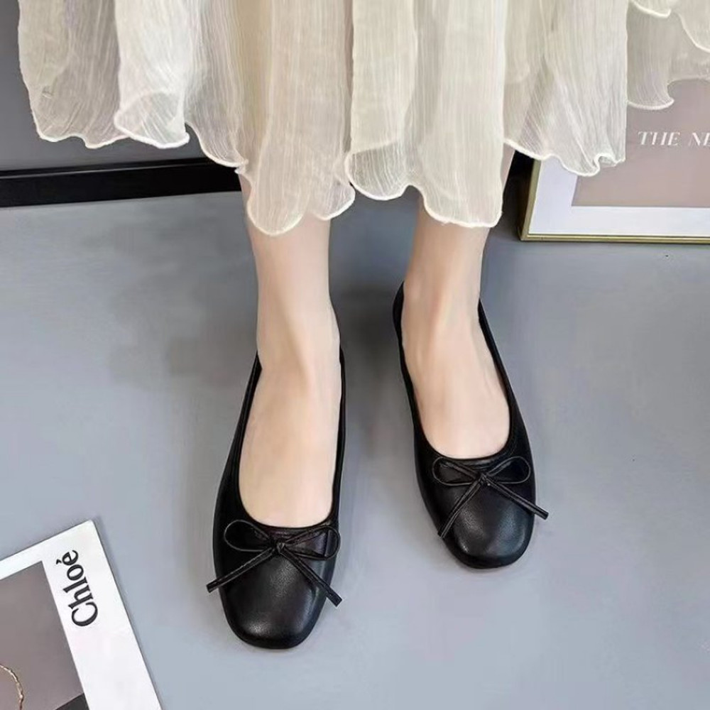 Spring Summer New Arrival Evening Breeze Flats, Elegant Bow-Knot Commuter Versatile Single Shoes
