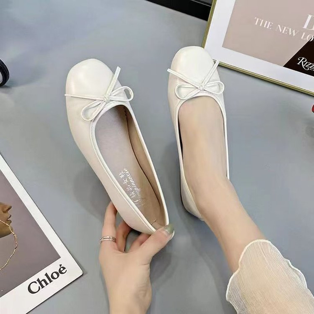 Spring Summer New Arrival Evening Breeze Flats, Elegant Bow-Knot Commuter Versatile Single Shoes