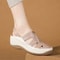Womens Peep-Toe Wedge Sandals, New Genuine Leather Mom Shoes, Soft Sole, Hollow-Out, Breathable, Slip-Resistant Casual