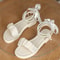 Fairy Style Gentle Beaded Ribbon Sandals, New Fashion Comfortable Small Skirt Party, Banquet & Walking Shoes for Women
