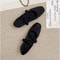 Vintage Mary Jane Flats for Women, Ballet-Inspired Round-Toe Slip-On Slip Resistant Work Pumps with Elastic Strap