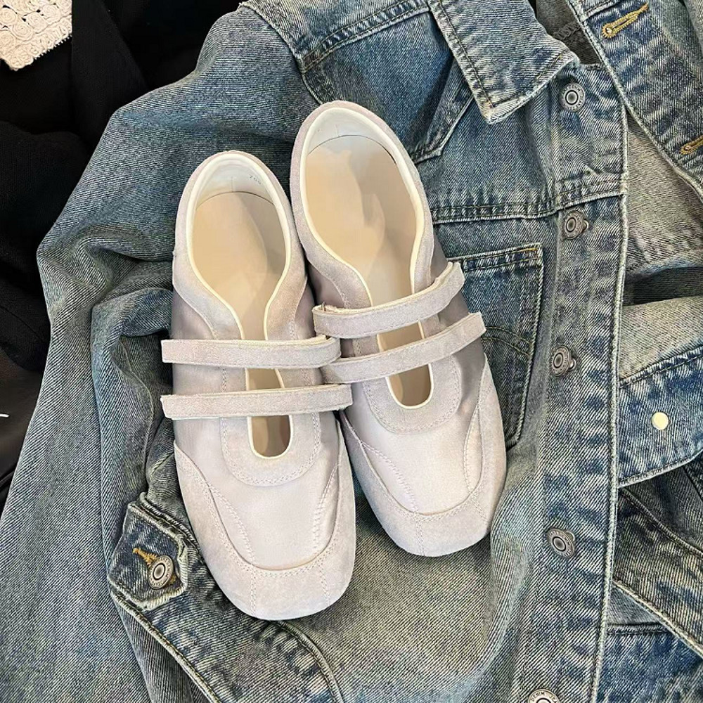 Womens Silver Gray Lace-Up Sneakers, Lightweight Suede & Mesh Comfort Shoes with White Socks for Casual Wear