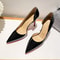 New Womens RedSole Patent Leather Pumps Pointed Toe Stiletto Side CutOut Heels For Office Party We 6