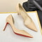New Womens RedSole Patent Leather Pumps Pointed Toe Stiletto Side CutOut Heels For Office Party We 7