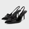 Elegant Womens Patent Leather Stilettos New Arrival Pointed Toe High Heels With Bowknot For Party 6
