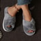 Womens Cross Warm Fluffy Furry Slippers Lightweight Flat Heel Fur Slides Autumn Winter Open Toe Non 5