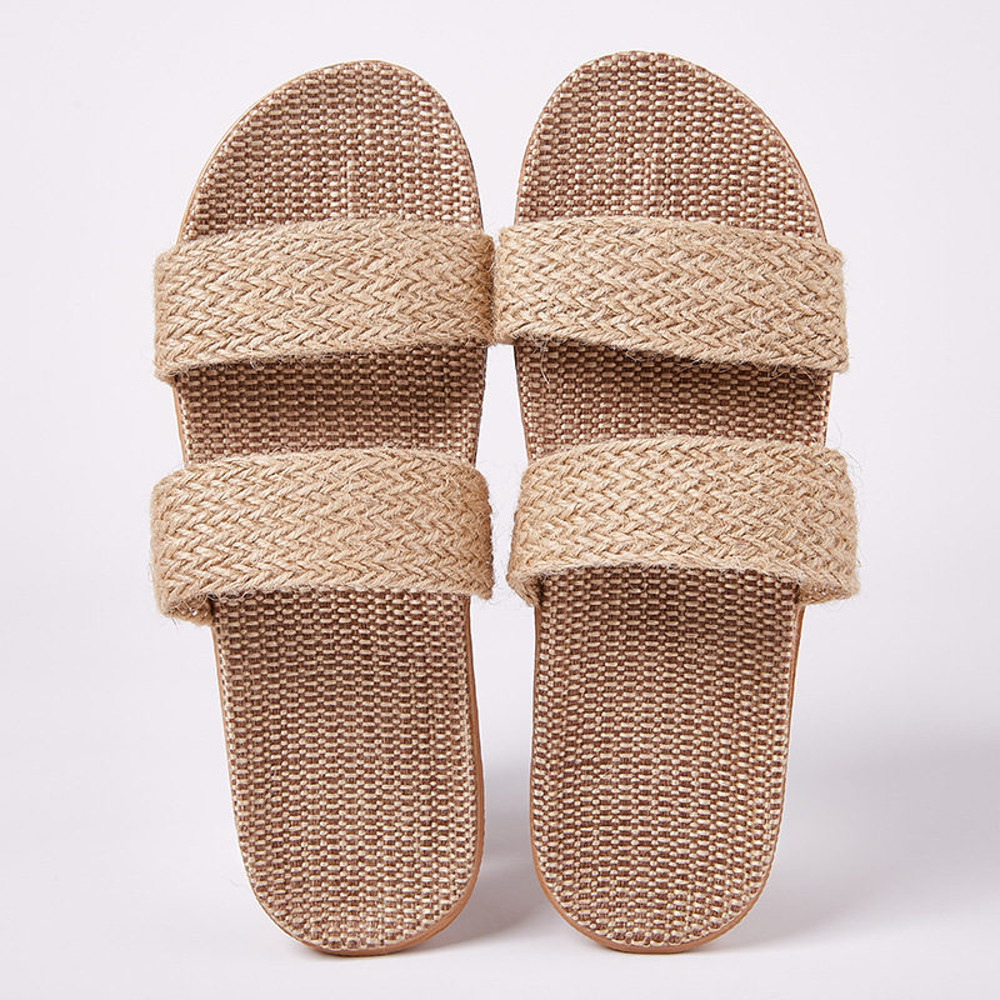 Breathable Women Indoor Slippers Home Flax Slides Summer Flat Shoes House Floor Slippers Lightweigh 9