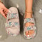 Adjustable DoubleBuckle Summer Holiday Printing Soft Women Slippers Pillow Platform Travel Sandals 8