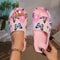 Adjustable DoubleBuckle Summer Holiday Printing Soft Women Slippers Pillow Platform Travel Sandals 24