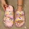 Adjustable DoubleBuckle Summer Holiday Printing Soft Women Slippers Pillow Platform Travel Sandals 49