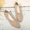 Solid Color Knitted Womens Pointed Toe Flat Shoes Casual Slip On Ballet Flats Lightweight Breathabl 4