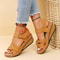 Womens Summer Wedge Sandals New Fashion Non Slip Lightweight Platform Sandalias Mujer Casual Beach 5