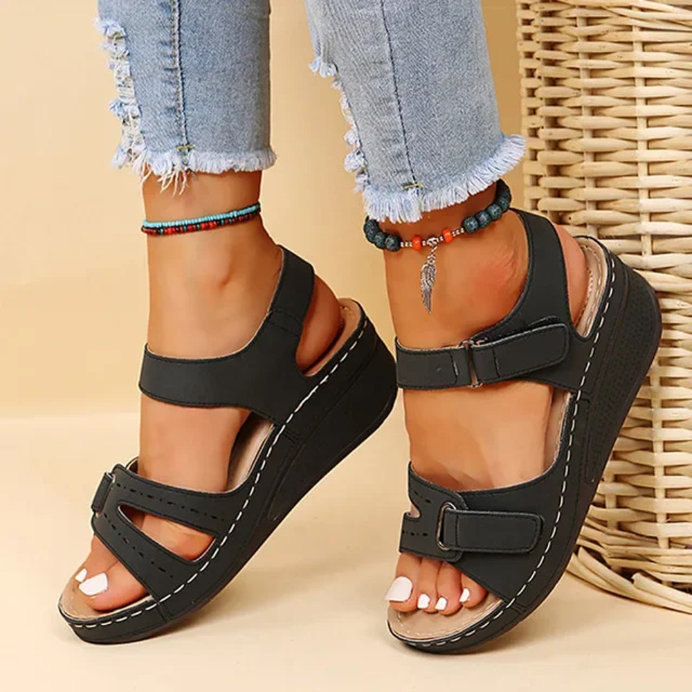 Womens Summer Wedge Sandals New Fashion Non Slip Lightweight Platform Sandalias Mujer Casual Beach 8