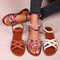 Summer Shoes For Women New Flat Roman Strap Sandals With Non Slip Rubber Soles Stylish Casual Sanda 3