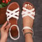 Summer Shoes For Women New Flat Roman Strap Sandals With Non Slip Rubber Soles Stylish Casual Sanda 9