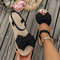 Women Antislip Trend Sandals Lightweight Summer Fashion Sandals Beach Casual Slippers Outdoor Bow T 9