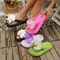 Sweet MultiColor Summer Womens FlipFlops With Phalaenopsis Flowers Cute Slippers For Party Outdoor 0