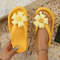 Sweet Multi-Color Summer Womens Flip-Flops with Phalaenopsis Flowers, Cute Slippers for Party, Outdoor Vacation, Indoor