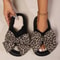 Women Autumn Winter Home Slippers OpenToe Cross Band Linen Soled Indoor Slides NonSlip Bathroom Sli 1