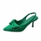 Womens Comfort Sandals Stiletto Heels With Bow Tie Summer Shoes Low Pointed High Heels Elegant Desi