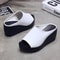 Womens Summer Platform Wedge Slippers Peep Toe Slides Ladies Casual Outdoor Solid Shoes 2