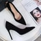 Elegant New Fashion Womens Shoes Sexy Black High Heels Sharp Pointed Suede Pumps Shallow Mouth Part 7
