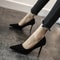 Elegant New Fashion Womens Shoes Sexy Black High Heels Sharp Pointed Suede Pumps Shallow Mouth Part 1